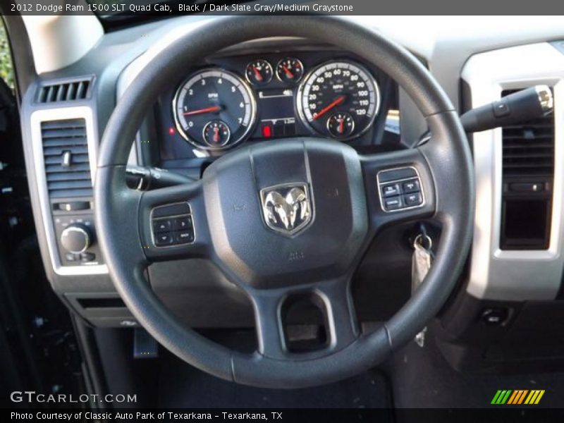 Black / Dark Slate Gray/Medium Graystone 2012 Dodge Ram 1500 SLT Quad Cab