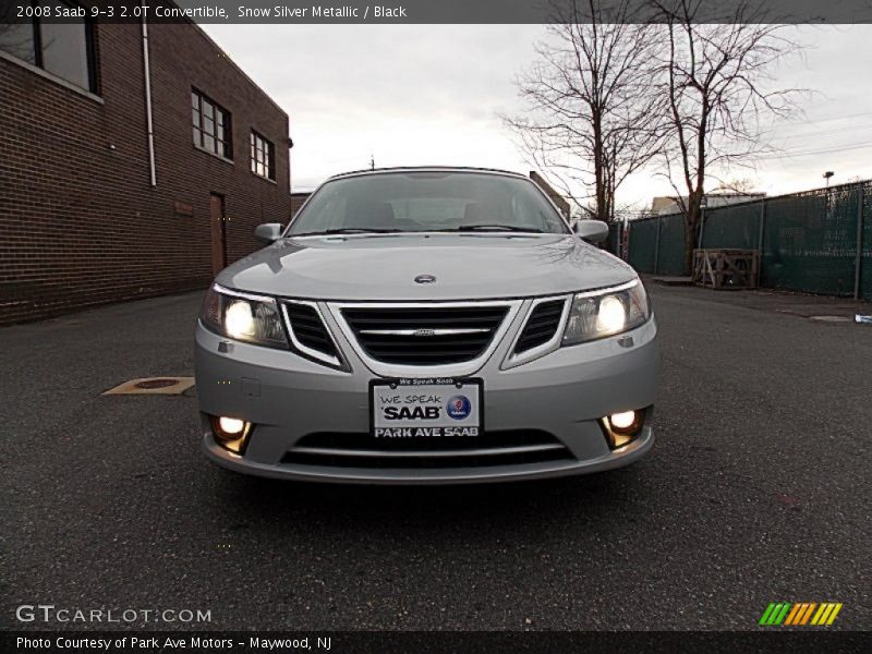 Snow Silver Metallic / Black 2008 Saab 9-3 2.0T Convertible