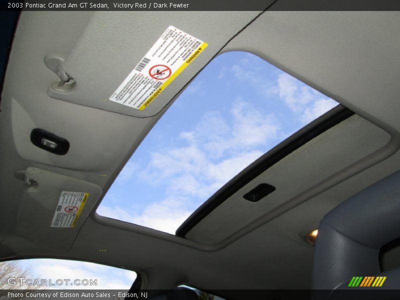Sunroof of 2003 Grand Am GT Sedan