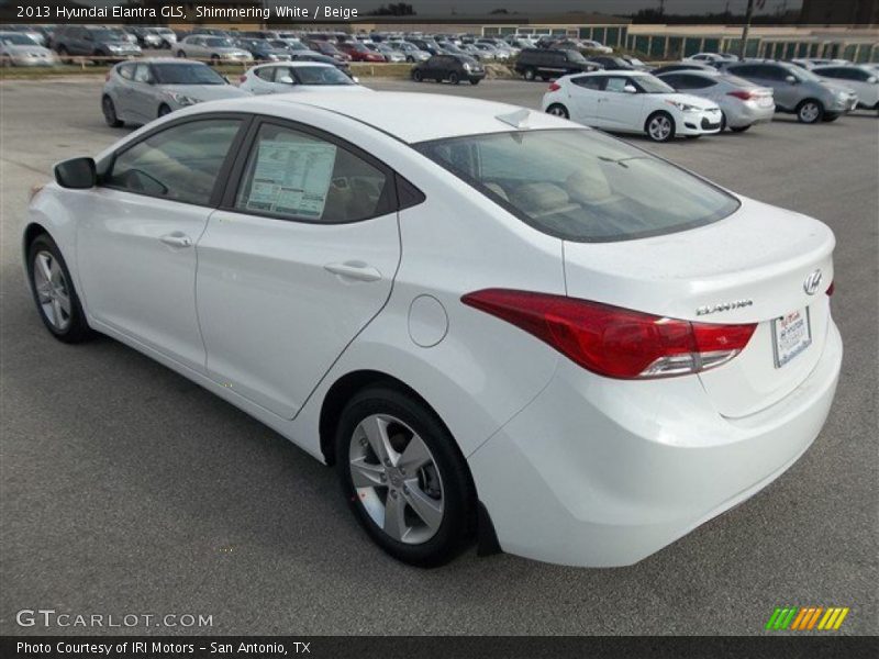 Shimmering White / Beige 2013 Hyundai Elantra GLS