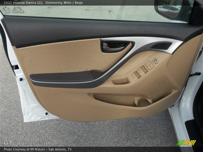 Shimmering White / Beige 2013 Hyundai Elantra GLS