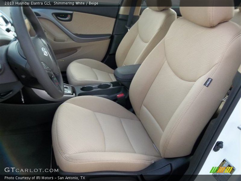 Shimmering White / Beige 2013 Hyundai Elantra GLS