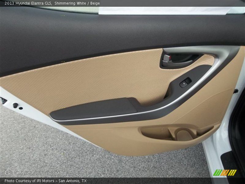 Shimmering White / Beige 2013 Hyundai Elantra GLS