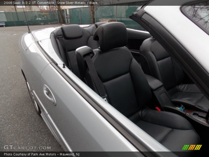 Snow Silver Metallic / Black 2008 Saab 9-3 2.0T Convertible