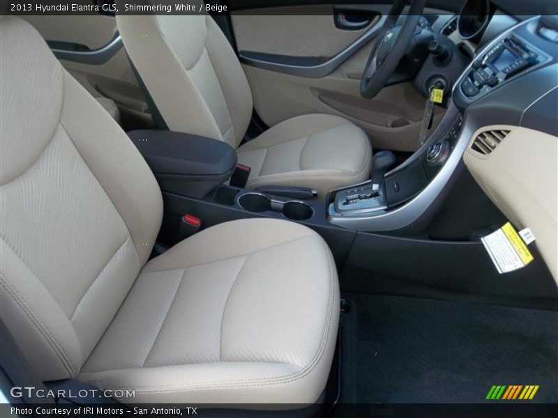 Shimmering White / Beige 2013 Hyundai Elantra GLS
