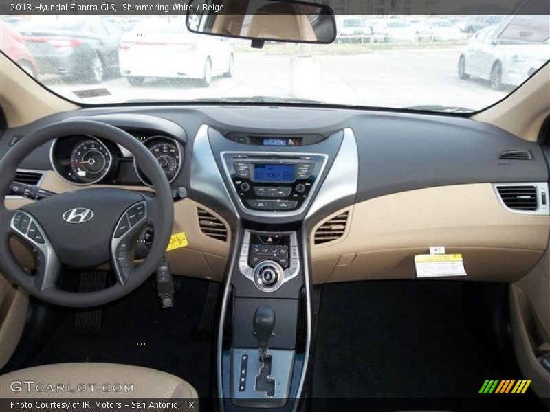 Shimmering White / Beige 2013 Hyundai Elantra GLS
