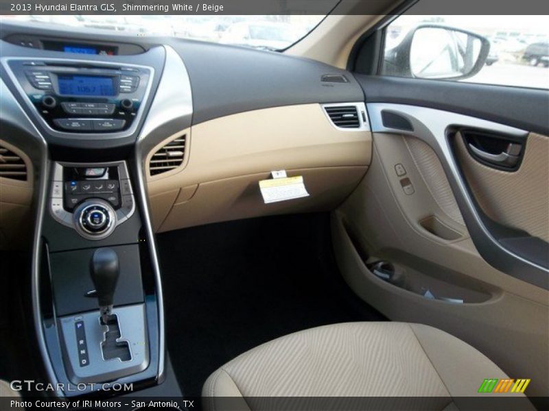 Shimmering White / Beige 2013 Hyundai Elantra GLS