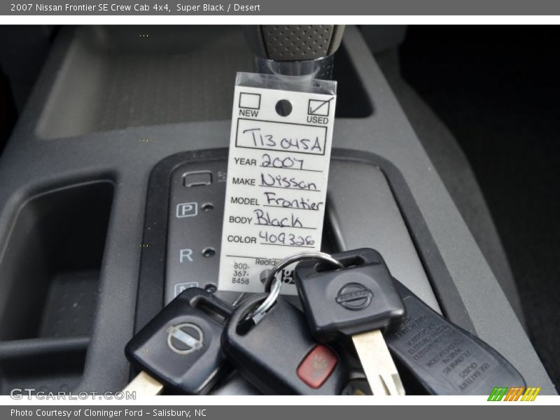 Super Black / Desert 2007 Nissan Frontier SE Crew Cab 4x4
