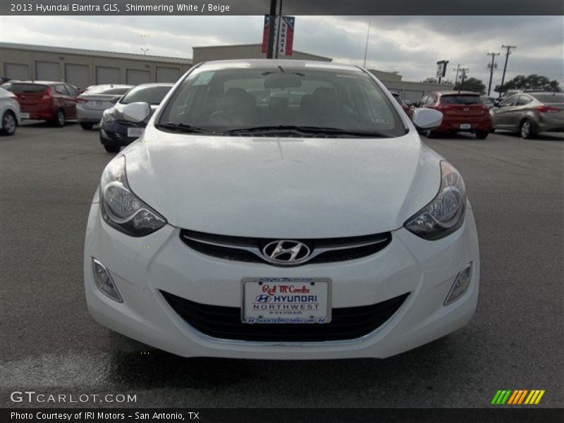 Shimmering White / Beige 2013 Hyundai Elantra GLS