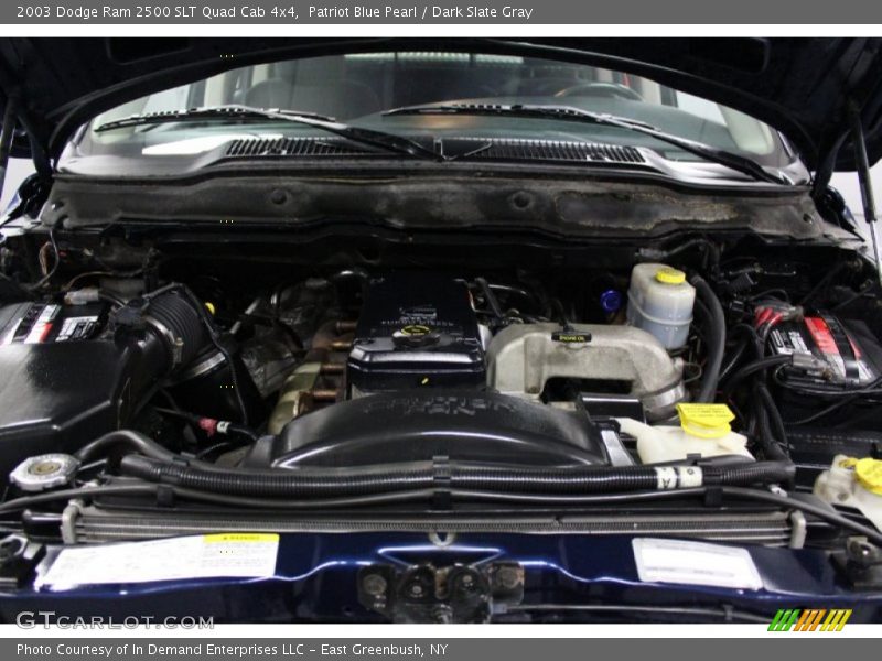 Patriot Blue Pearl / Dark Slate Gray 2003 Dodge Ram 2500 SLT Quad Cab 4x4