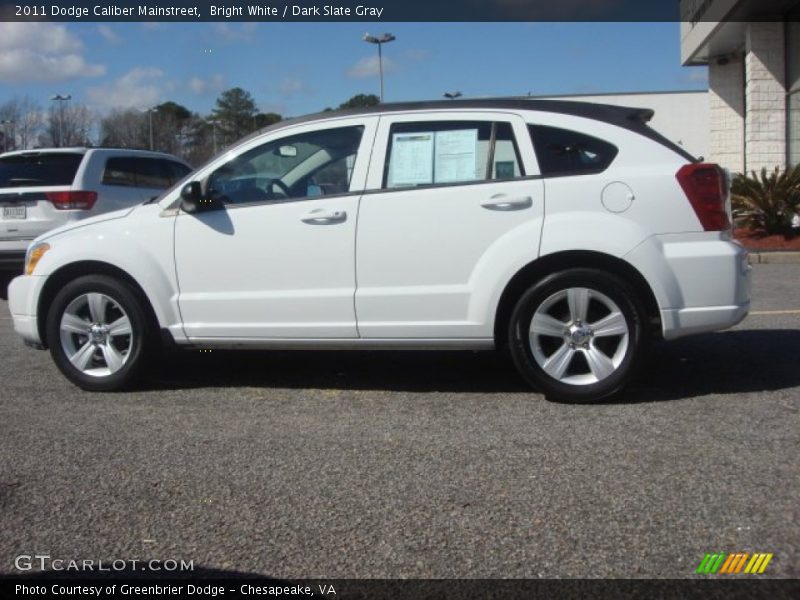Bright White / Dark Slate Gray 2011 Dodge Caliber Mainstreet