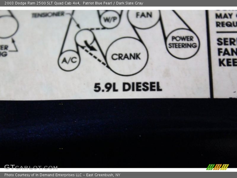 Patriot Blue Pearl / Dark Slate Gray 2003 Dodge Ram 2500 SLT Quad Cab 4x4