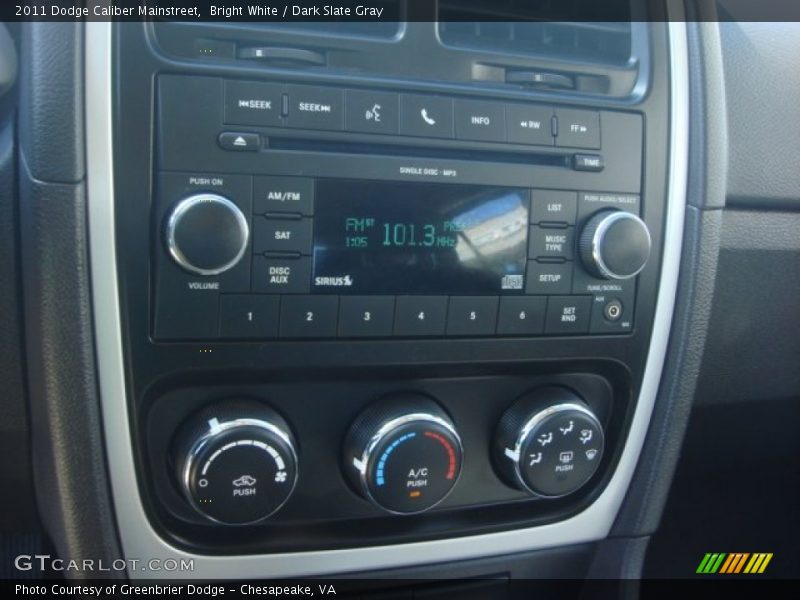 Bright White / Dark Slate Gray 2011 Dodge Caliber Mainstreet