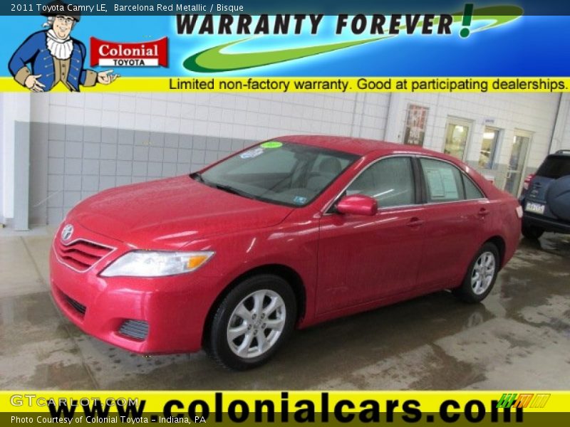 Barcelona Red Metallic / Bisque 2011 Toyota Camry LE
