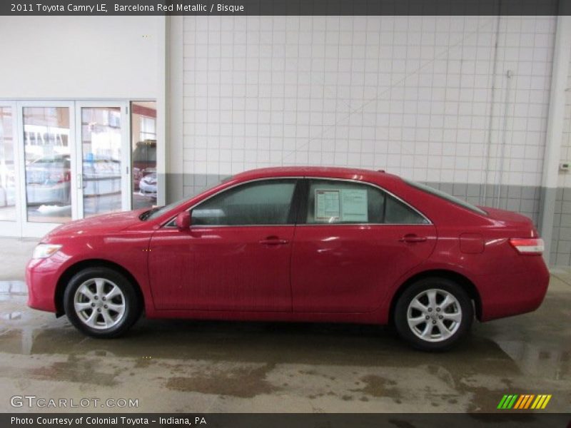 Barcelona Red Metallic / Bisque 2011 Toyota Camry LE