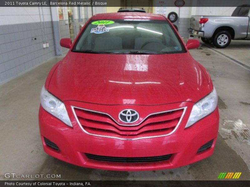 Barcelona Red Metallic / Bisque 2011 Toyota Camry LE