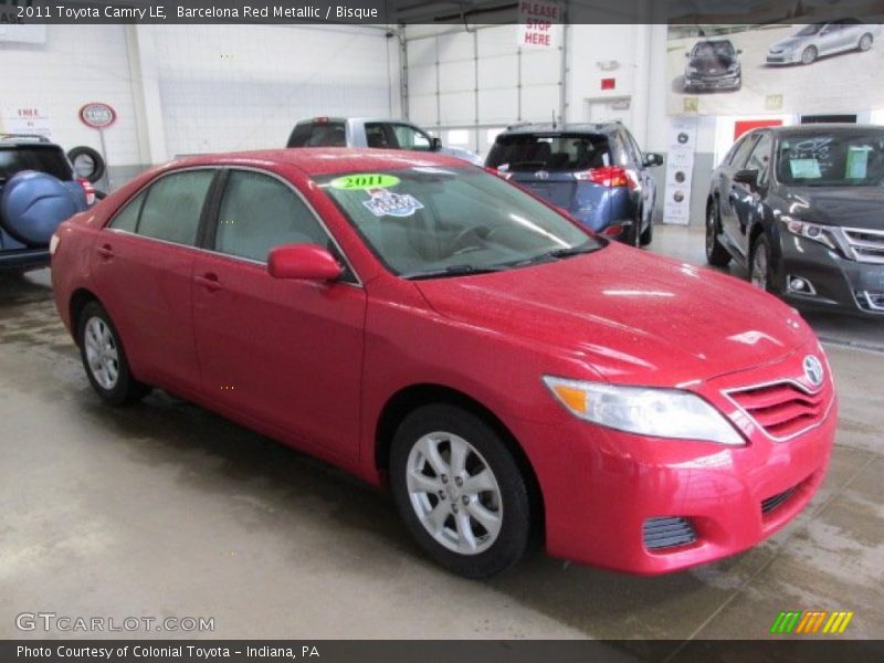 Barcelona Red Metallic / Bisque 2011 Toyota Camry LE