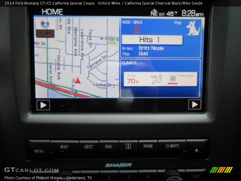 Navigation of 2014 Mustang GT/CS California Special Coupe