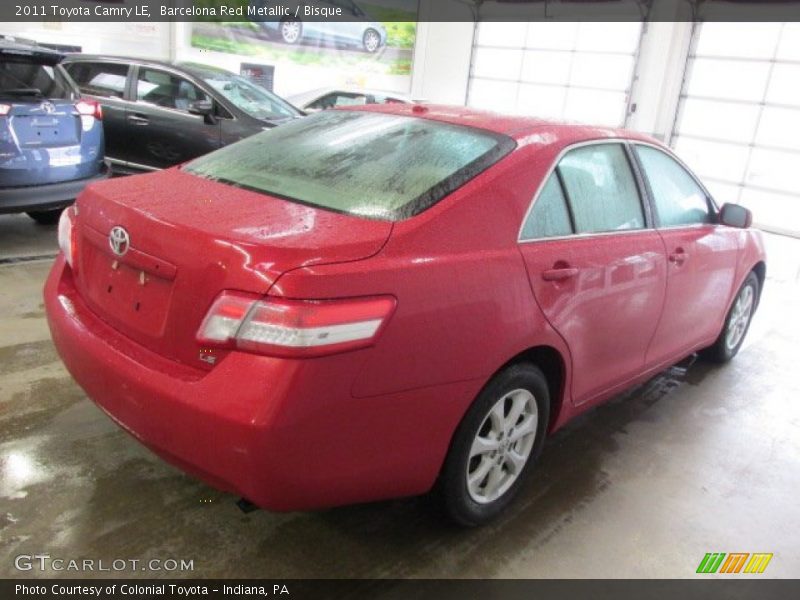 Barcelona Red Metallic / Bisque 2011 Toyota Camry LE