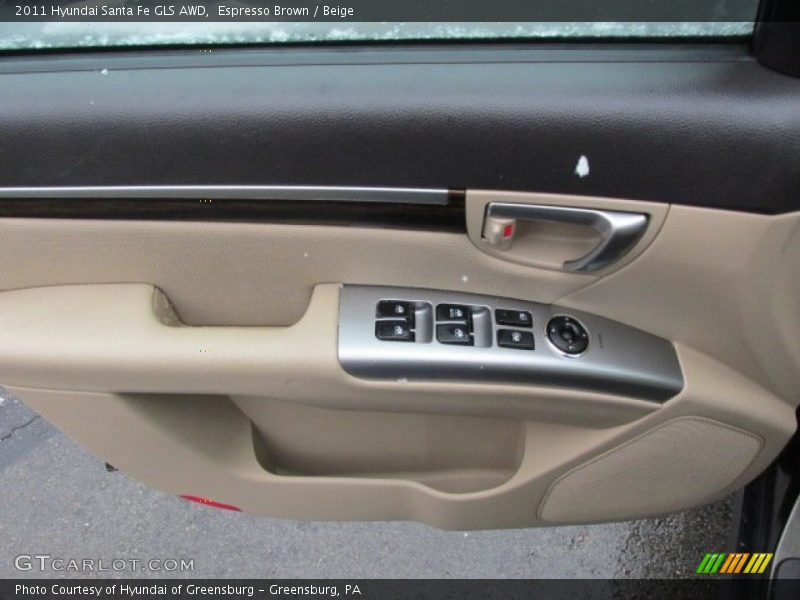 Espresso Brown / Beige 2011 Hyundai Santa Fe GLS AWD