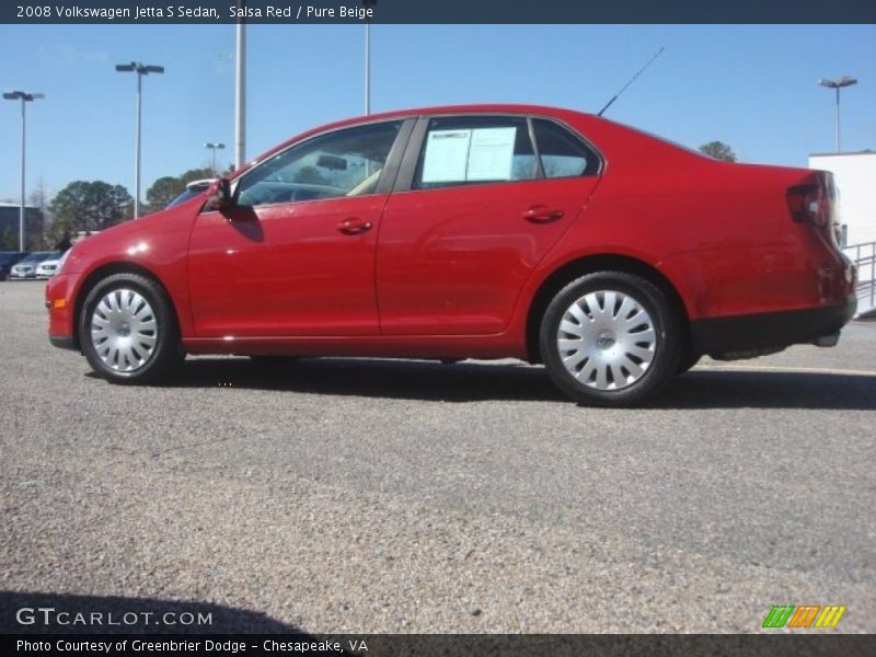 Salsa Red / Pure Beige 2008 Volkswagen Jetta S Sedan