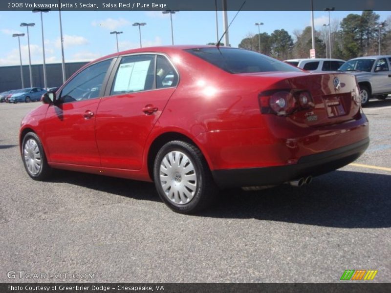 Salsa Red / Pure Beige 2008 Volkswagen Jetta S Sedan