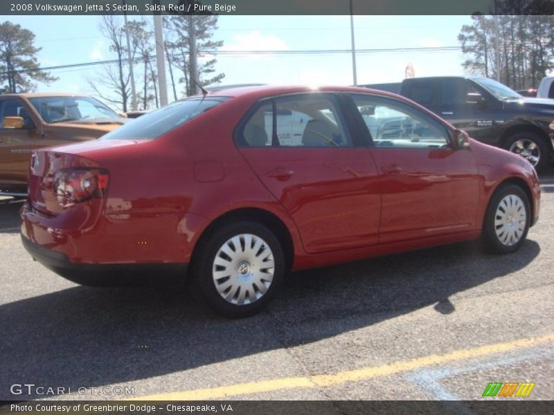 Salsa Red / Pure Beige 2008 Volkswagen Jetta S Sedan