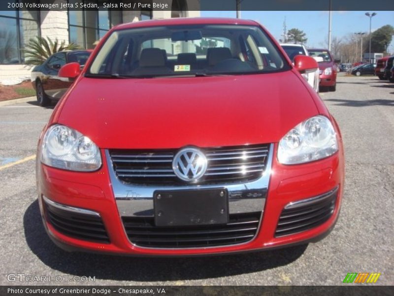 Salsa Red / Pure Beige 2008 Volkswagen Jetta S Sedan