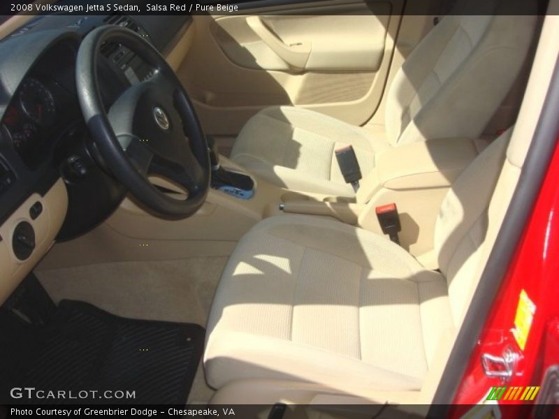 Salsa Red / Pure Beige 2008 Volkswagen Jetta S Sedan
