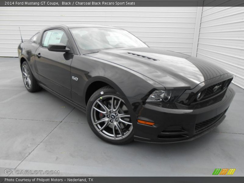 Black / Charcoal Black Recaro Sport Seats 2014 Ford Mustang GT Coupe
