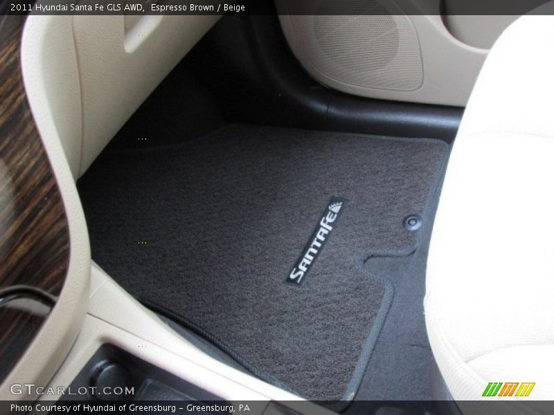 Espresso Brown / Beige 2011 Hyundai Santa Fe GLS AWD