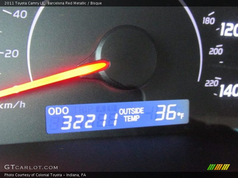 Barcelona Red Metallic / Bisque 2011 Toyota Camry LE