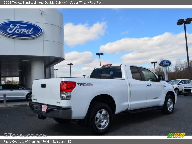 Super White / Red Rock 2008 Toyota Tundra Limited Double Cab 4x4