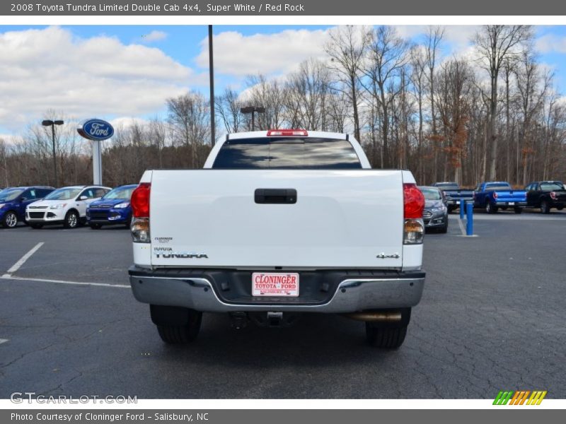 Super White / Red Rock 2008 Toyota Tundra Limited Double Cab 4x4