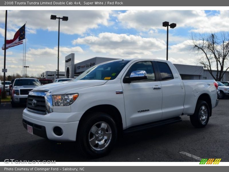 Super White / Red Rock 2008 Toyota Tundra Limited Double Cab 4x4