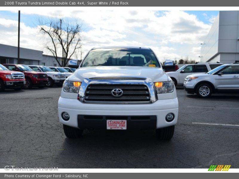 Super White / Red Rock 2008 Toyota Tundra Limited Double Cab 4x4