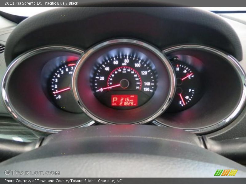 Pacific Blue / Black 2011 Kia Sorento LX