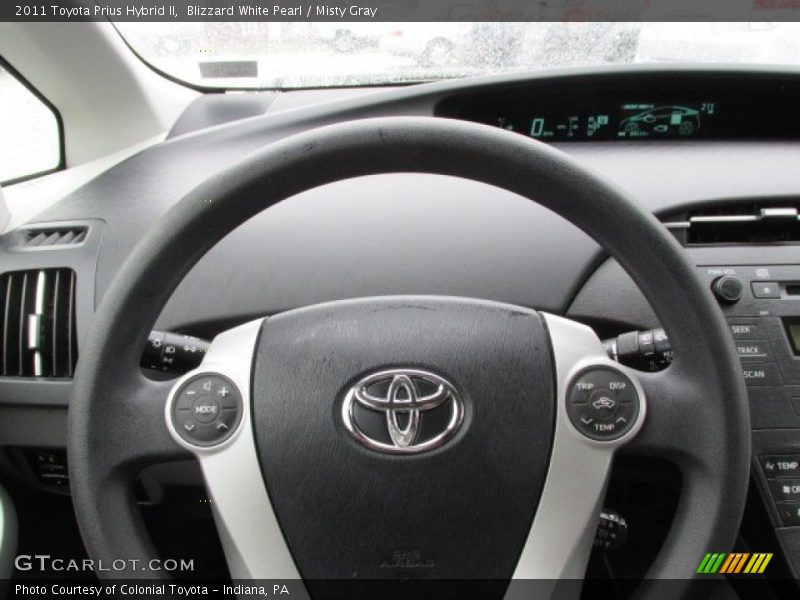 Blizzard White Pearl / Misty Gray 2011 Toyota Prius Hybrid II