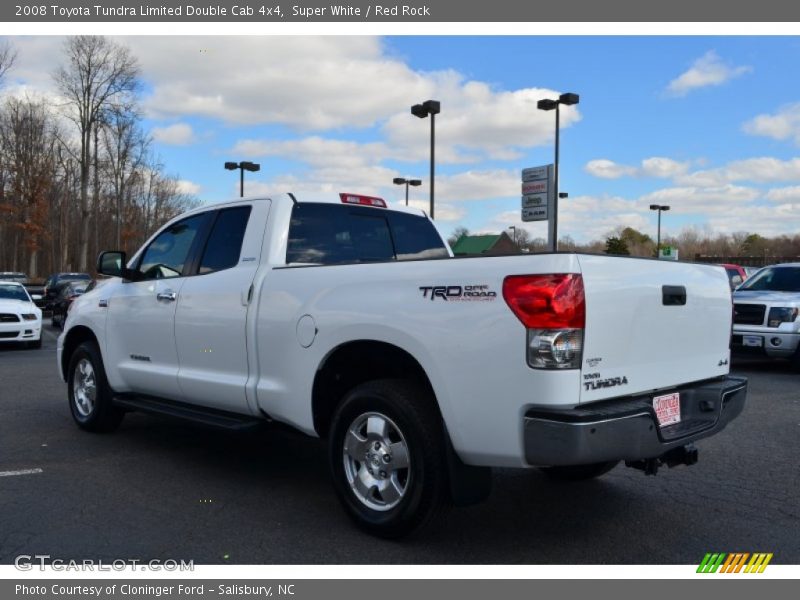 Super White / Red Rock 2008 Toyota Tundra Limited Double Cab 4x4