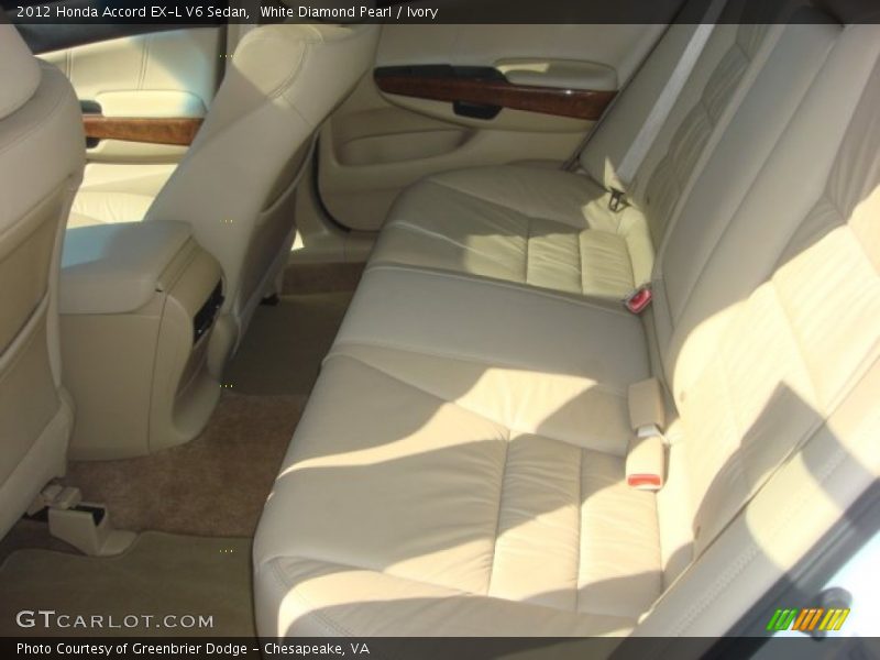 White Diamond Pearl / Ivory 2012 Honda Accord EX-L V6 Sedan