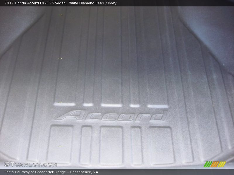 White Diamond Pearl / Ivory 2012 Honda Accord EX-L V6 Sedan