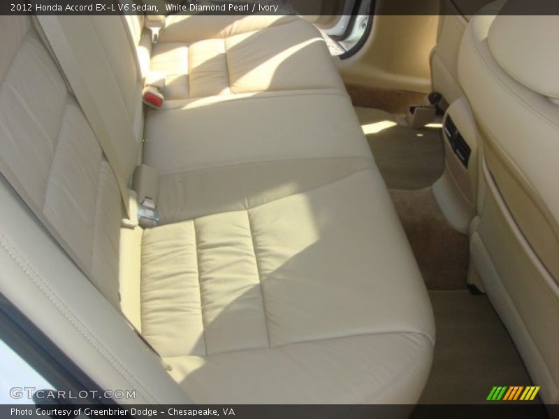 White Diamond Pearl / Ivory 2012 Honda Accord EX-L V6 Sedan