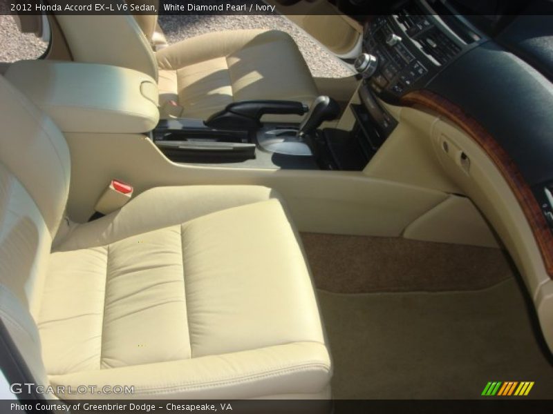 White Diamond Pearl / Ivory 2012 Honda Accord EX-L V6 Sedan