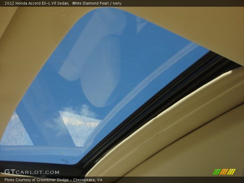 White Diamond Pearl / Ivory 2012 Honda Accord EX-L V6 Sedan