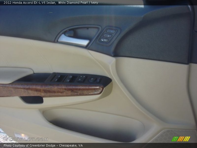 White Diamond Pearl / Ivory 2012 Honda Accord EX-L V6 Sedan