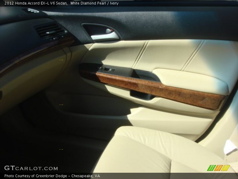 White Diamond Pearl / Ivory 2012 Honda Accord EX-L V6 Sedan