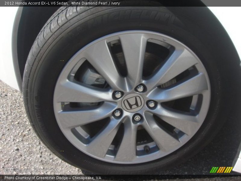 White Diamond Pearl / Ivory 2012 Honda Accord EX-L V6 Sedan