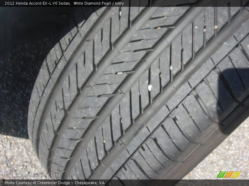 White Diamond Pearl / Ivory 2012 Honda Accord EX-L V6 Sedan