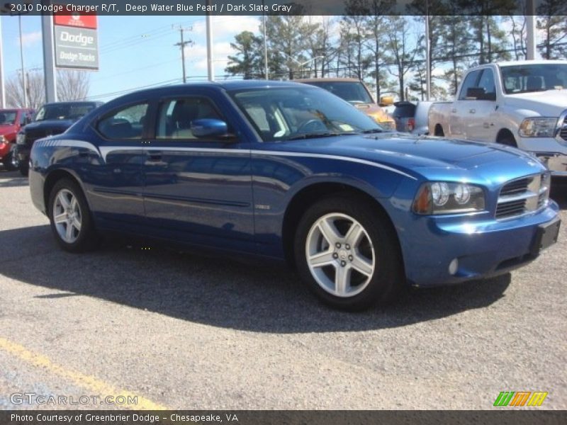 Deep Water Blue Pearl / Dark Slate Gray 2010 Dodge Charger R/T