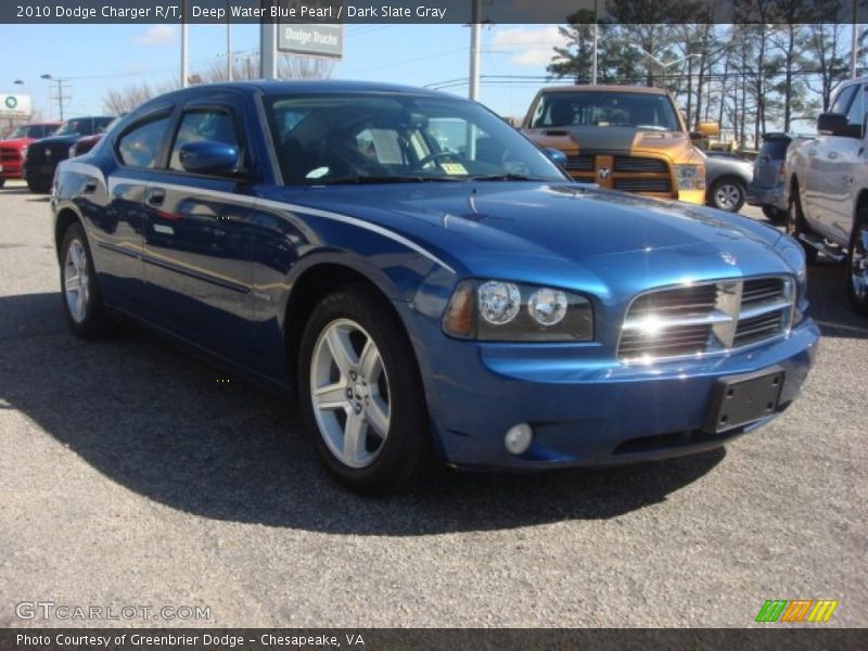 Deep Water Blue Pearl / Dark Slate Gray 2010 Dodge Charger R/T
